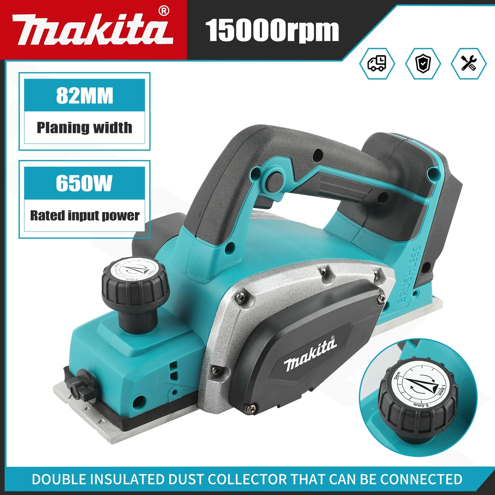 DKP180 Brushless Cordless Elec - Planer Handheld Electric recension och pris
