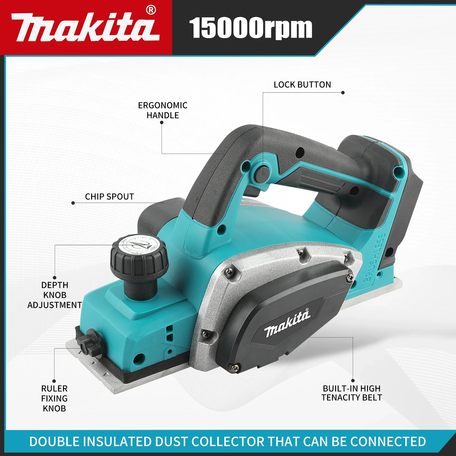 DKP180 Brushless Cordless Elec - Planer Handheld Electric recension och pris
